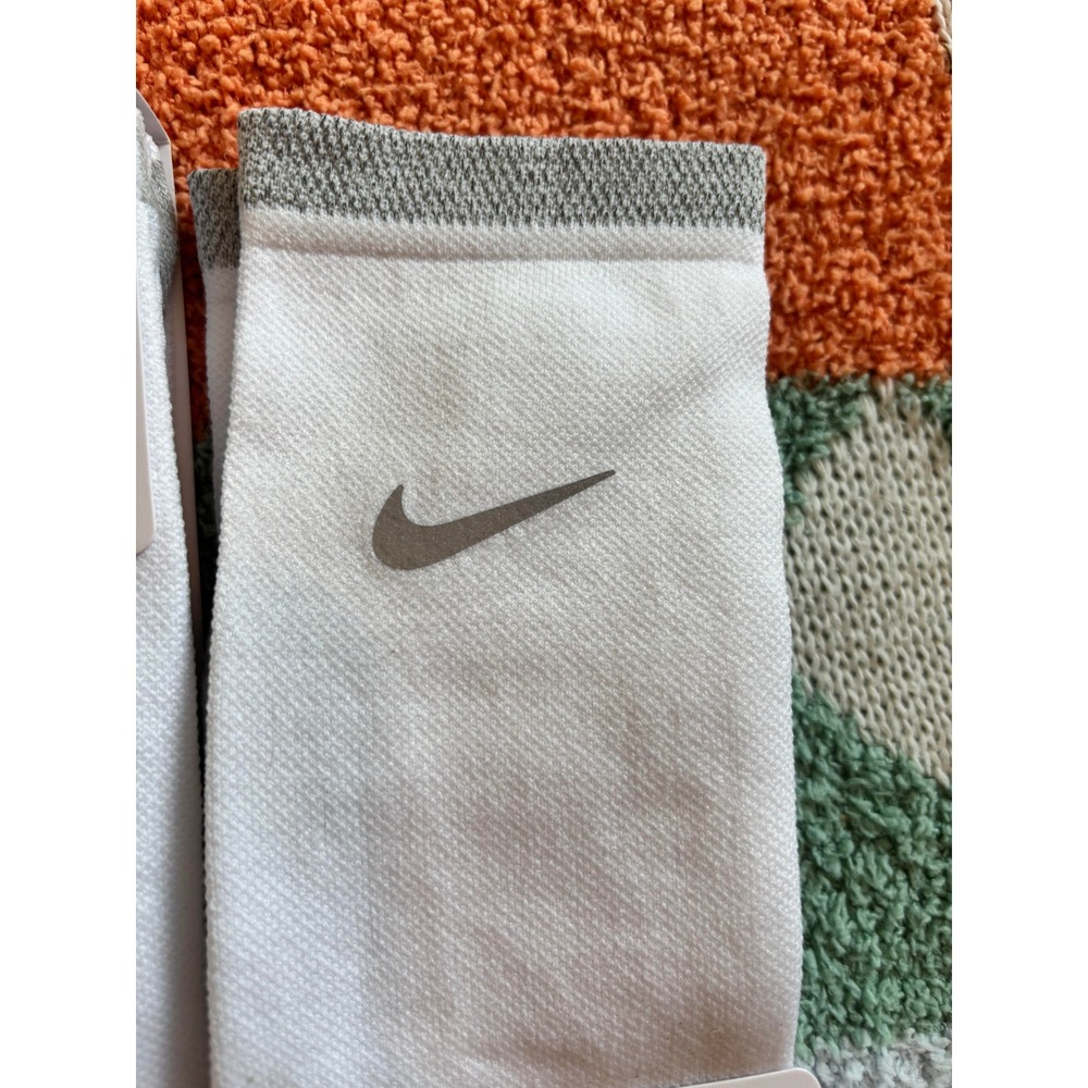 Nike Spark Running Crew Socks Mens 10-11.5 White Cushioned Dri-FIT - Picture 3 of 3